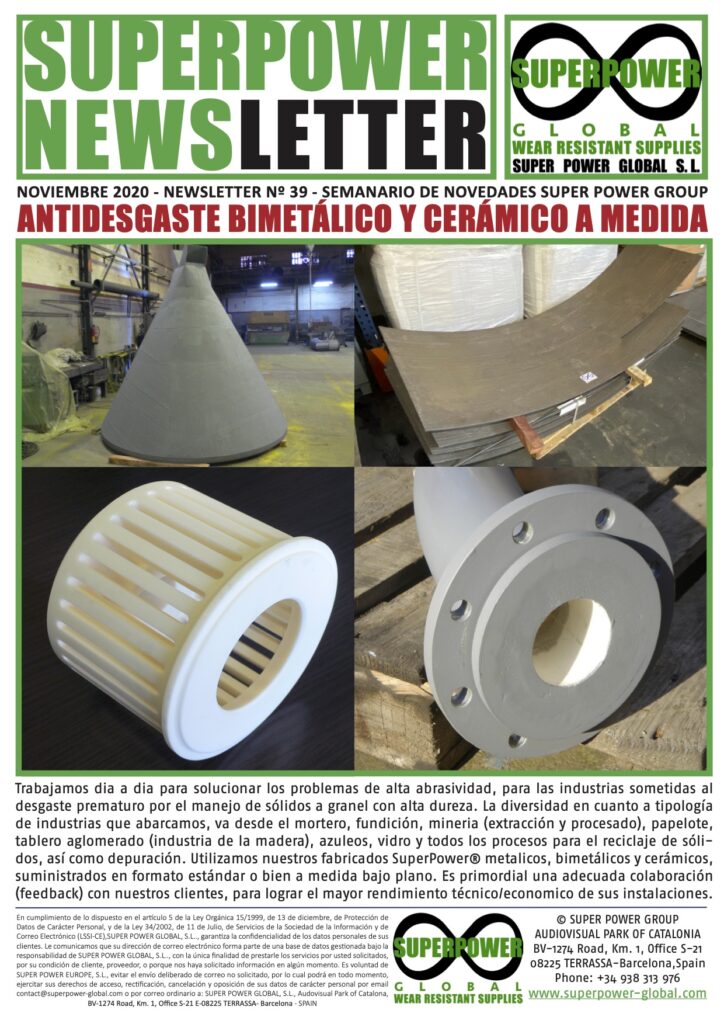 Nº 39 - Customized Bimetallic and Ceramic Wear Resistance