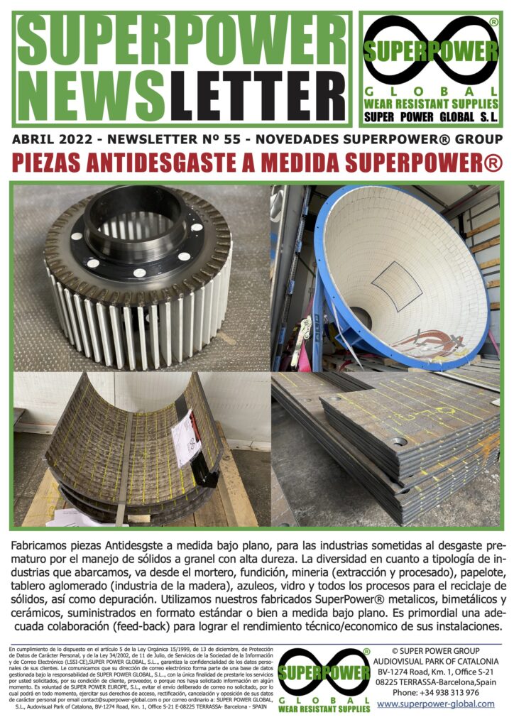 Nº 55 – Piezas Antidesgaste a medida SuperPower®