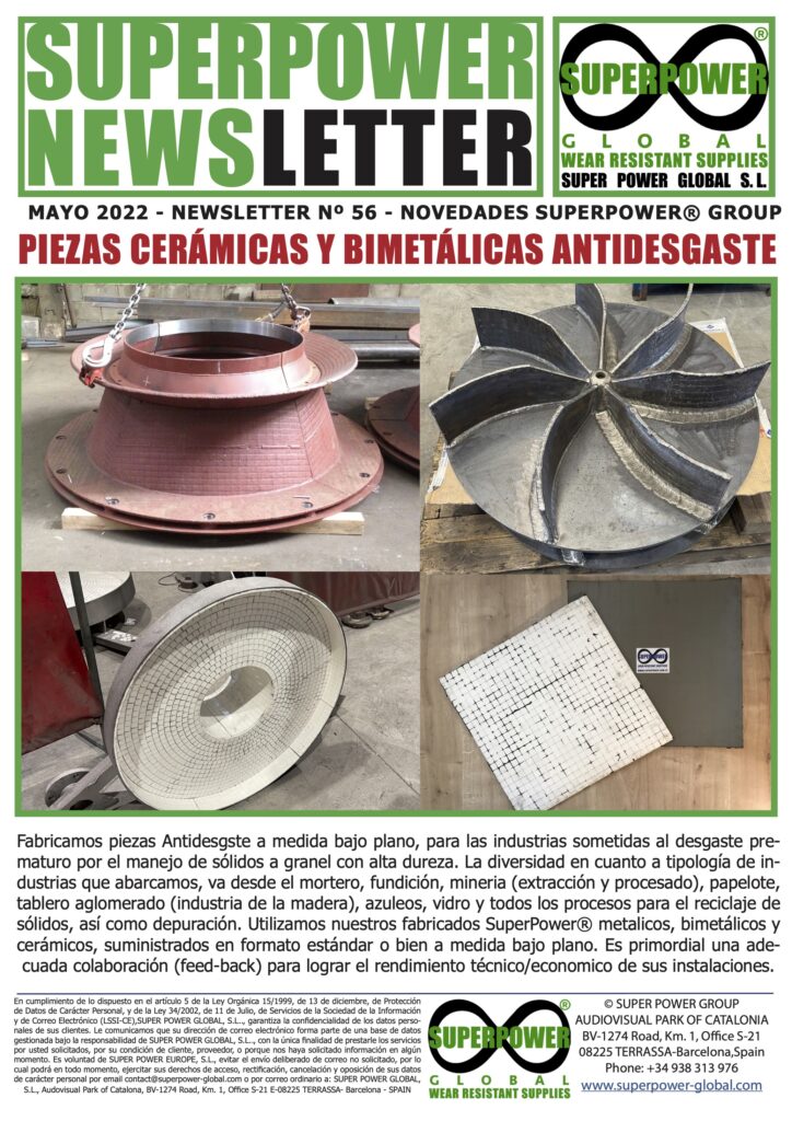 Nº 56 - Ceramic and Bimetallic Anti-Wear Parts